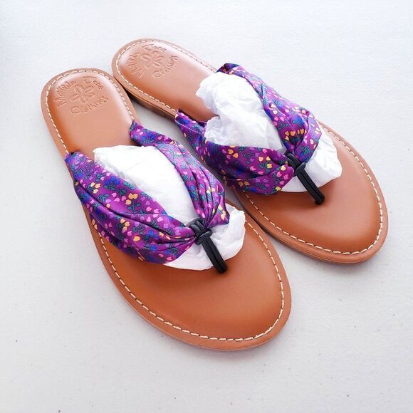 Matilda Jane Shoes - NEW Matilda Jane Toes In The Sand flip Flop Sandals Size 7 Purple Tulip W/ Bag